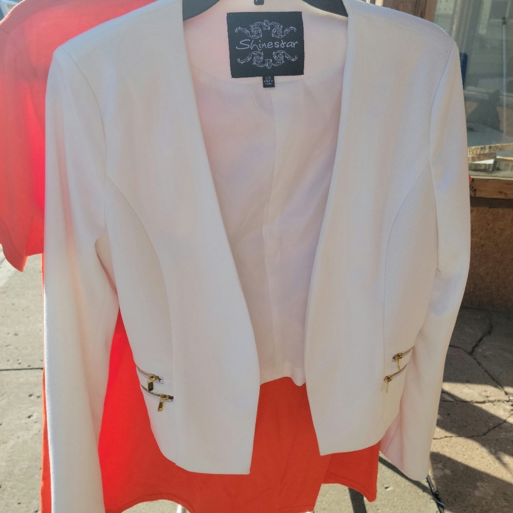 Shinestar White Blazer